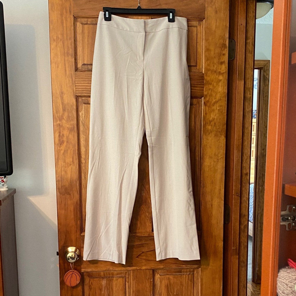 Chic Cream Wide Leg Women's Pants